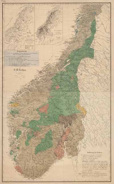 Erster Versuch einer geonostischen Karte von Norwegen von R.M. Keilhau